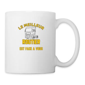 Le meilleur routier - Mug blanc - blanc - Droite
