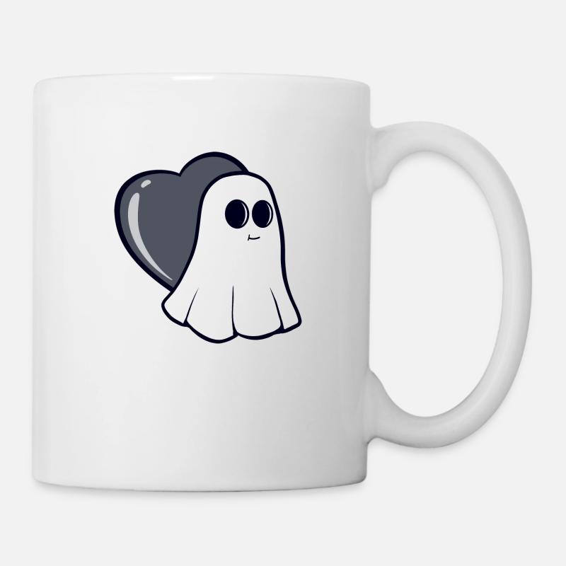 Ghostly love tattoo design - Mug - white