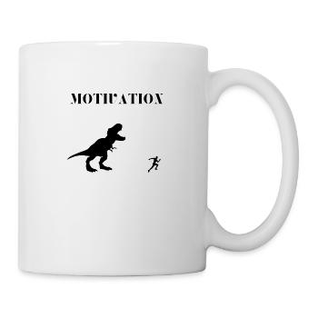 motivation dinosaur courir - Mug blanc - blanc - Droite