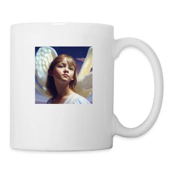 little girl angel - Mug - white - Right