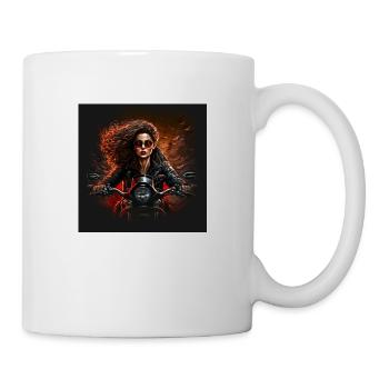 Female Biker 2 - Mug - white - Right