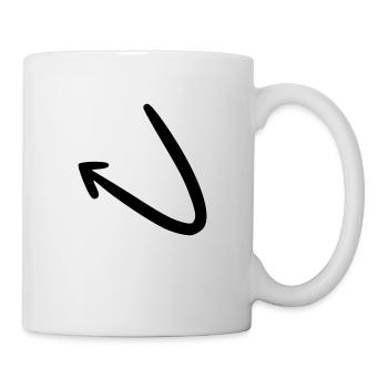 Arrow drawing sketch black - Mug - white - Right