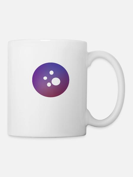 Galaxy button - Tasse - Weiß