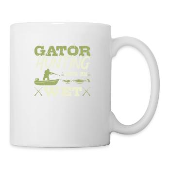 La chasse au gator me mouille, drôle d’alligator vintage - Mug blanc - blanc - Droite