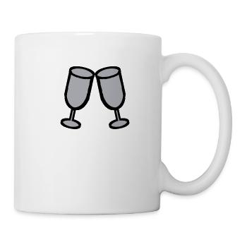 Vin Vin Wine Time Cadeau Idée Cadeau Horloge Horloge - Mug blanc - blanc - Droite