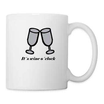 Weinzeit Wein Weißwein Genuß Geschenk Geschenkidee - Tasse - Weiß - Rechts