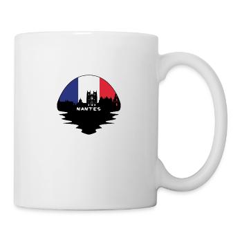 Nantes France Flag Skyline Silhouette Travel - Mug - white - Right