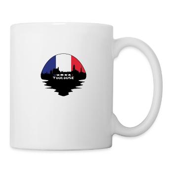 Toulouse France Drapeau Skyline Silhouette Travel - Mug blanc - blanc - Droite
