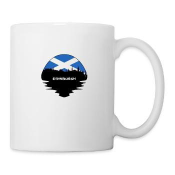 Édimbourg, Écosse, drapeau, horizon, silhouette, voyage - Mug blanc - blanc - Droite