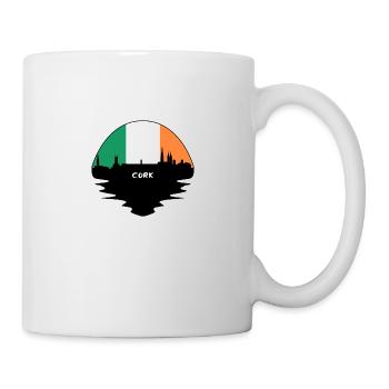 Cork Irlande Drapeau Skyline Voyage Silhouette - Mug blanc - blanc - Droite