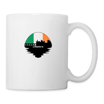 Limerick Irlande Drapeau Skyline Voyage Silhouette - Mug blanc - blanc - Droite
