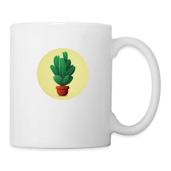 Plant in a clay pot - Mug - white - Right