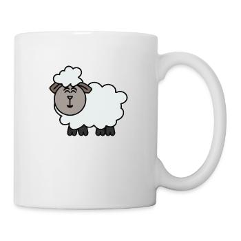 Lustiges Schaf Cartoon Geschenkidee - Tasse - Weiß - Rechts