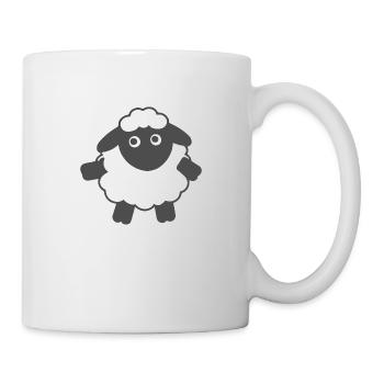Lustiges Schaf Cartoon Geschenkidee - Tasse - Weiß - Rechts