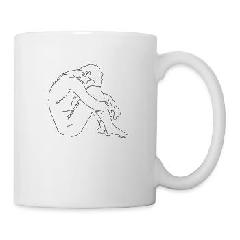 Alfie - Art au trait, Art masculin, Art gay, Nu nu - Mug blanc - blanc - Droite