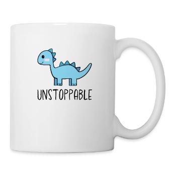 Unstoppable Dino Dinosaurier Kinder Geschenk - Tasse - Weiß - Rechts