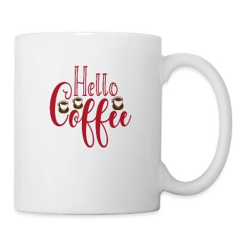 Bonjour Café - Mug blanc - blanc - Droite