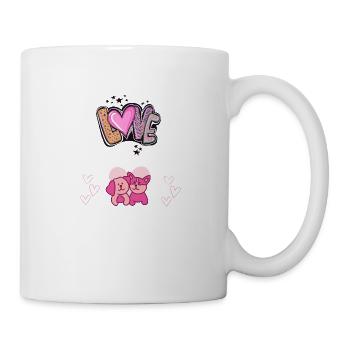 Love avec mes chiens - Mug blanc - blanc - Droite