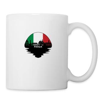 Padua-Italien-Flaggen-Skyline-Schattenbild-Reise - Tasse - Weiß - Rechts