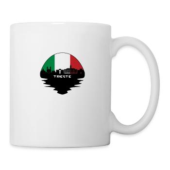 Trieste Italie Drapeau Skyline Voyage Silhouette - Mug blanc - blanc - Droite