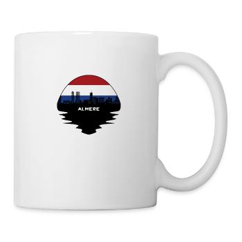 Almere Pays-Bas Flag Skyline Silhouette Voyage - Mug blanc - blanc - Droite