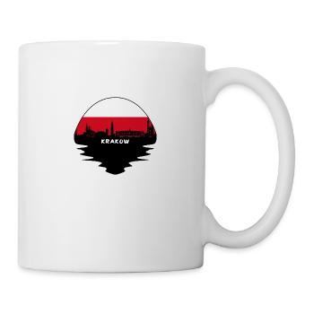 Krakau Polen Flagge Skyline Silhouette Reisen - Tasse - Weiß - Rechts