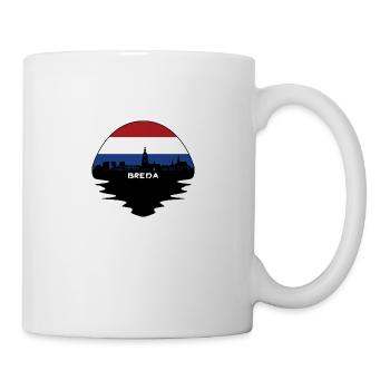 Breda Niederlande Flagge Skyline Silhouette Travel - Tasse - Weiß - Rechts