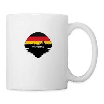 Hambourg Allemagne Drapeau Skyline Silhouette Travel - Mug blanc - blanc - Droite