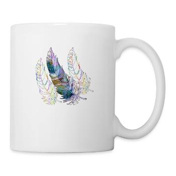 Feder - Tasse - Weiß - Rechts