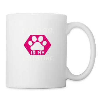 Mon chien est mon Valentin - Mug blanc - blanc - Droite