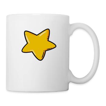 Stern in gelb/gold! - Tasse - Weiß - Rechts