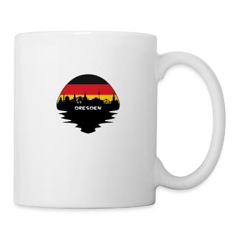 Dresde Allemagne Flag Skyline Silhouette Voyage - Mug blanc - blanc - Droite