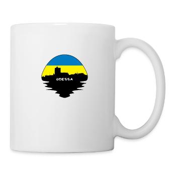 Odessa Ukraine Flag Skyline Silhouette Voyage - Mug blanc - blanc - Droite