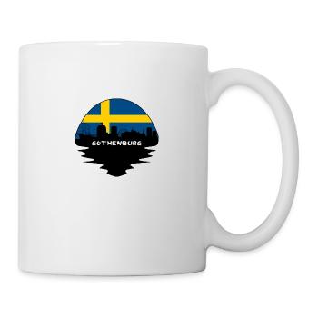 Göteborg Suède Flag Skyline Silhouette Voyage - Mug blanc - blanc - Droite