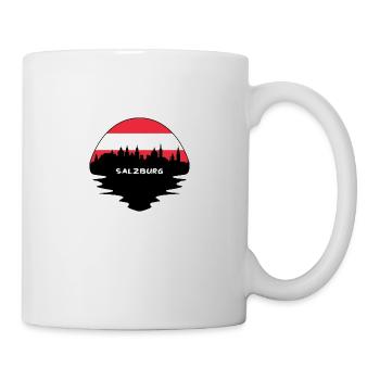 Salzburg Austria Flag Skyline Silhouette Travel - Mug - white - Right