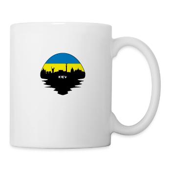 Kiev Ukraine Flag Skyline Silhouette Travel - Mug - white - Right