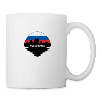 Novosibirsk Russie Drapeau Skyline Silhouette Travel - Mug blanc - blanc - Droite