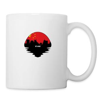 Xian Chine Drapeau Skyline Silhouette Travel - Mug blanc - blanc - Droite