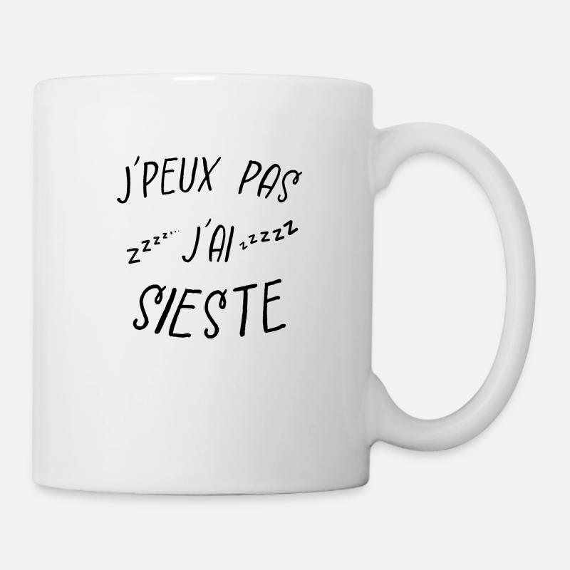 j'peux pas j'ai sieste - Mug blanc - blanc