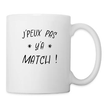 j'peux pas y'a match - Mug blanc - blanc - Droite