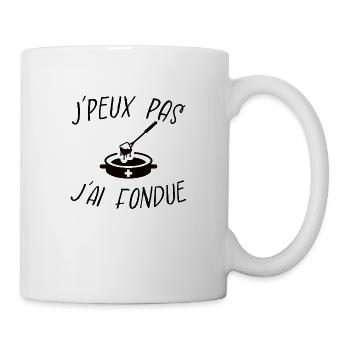 j'peux pas j'ai fondue - Mug blanc - blanc - Droite