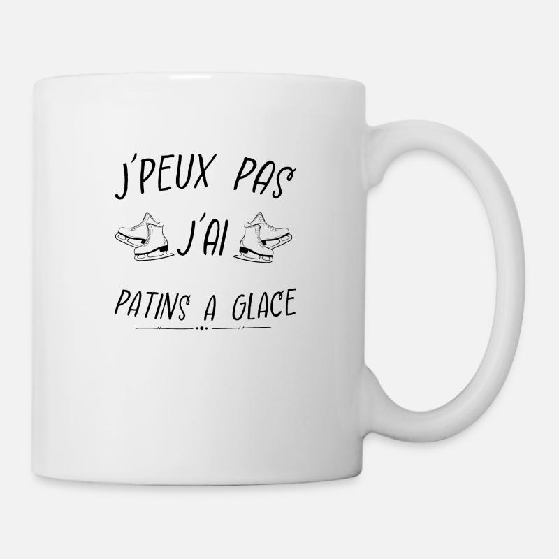 j'peux pas j'ai patins à glace - Mug blanc - blanc
