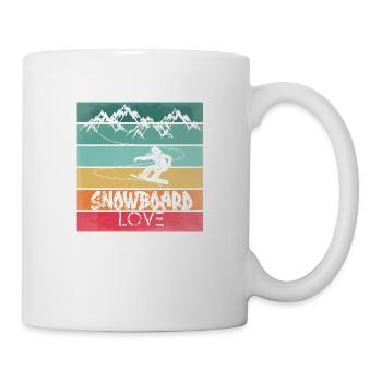 Chemise snowboard - Board Love Vintage - Mug blanc - blanc - Droite