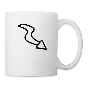 Arrow drawing sketch black - Mug - white - Right