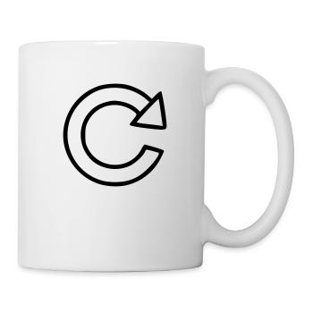 Arrow drawing sketch black - Mug - white - Right