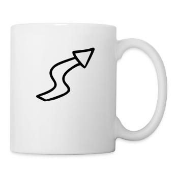 Arrow drawing sketch black - Mug - white - Right