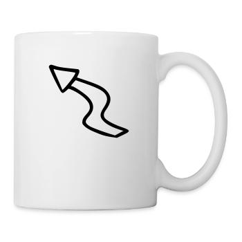 Arrow drawing sketch black - Mug - white - Right