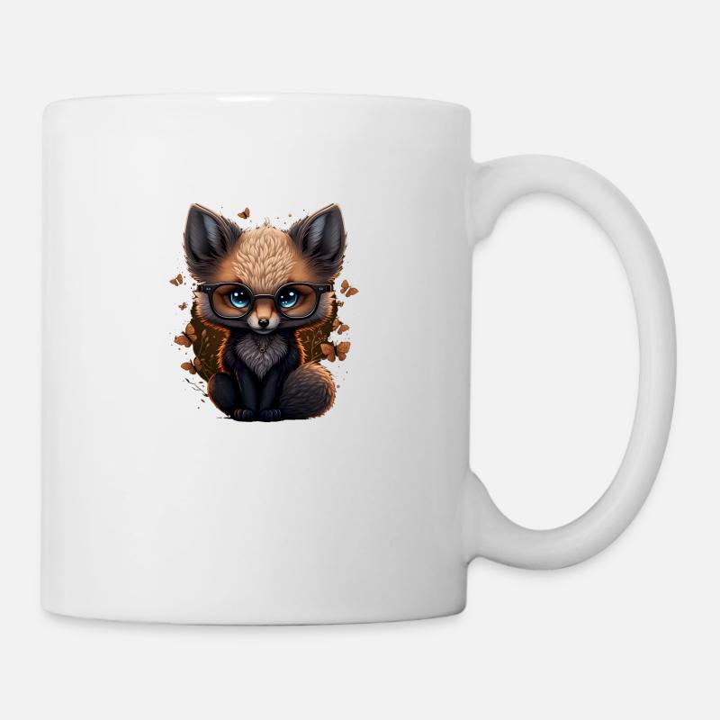 Mignon Rusé Mignon Cartoon Fox - Mug blanc - blanc