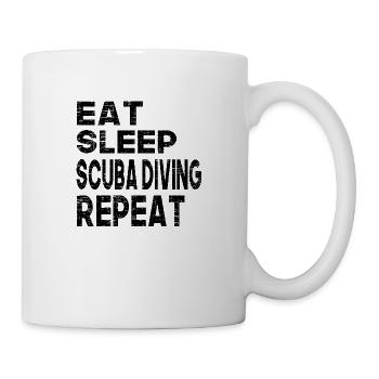 Eat Sleep Scuba Diving Repeat - Tasse - Weiß - Rechts