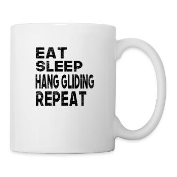 Eat Sleep Hang Gliding Repeat - Tasse - Weiß - Rechts